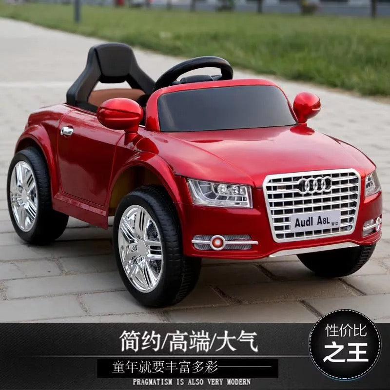 Compact Designed Black 12V Audi A8 Coupe Car for Kids | With Colorful Lights - 11Cart