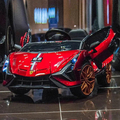 Red Lamborghini Electric Sports Ride on Car for Kids | 4 Channel Parental Control