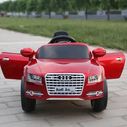 Compact Designed Black 12V Audi A8 Coupe Car for Kids | With Colorful Lights - 11Cart