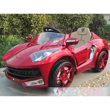 12V Lamborghini WXE 8188 Electric Car for Kids | 2 Engine & Doors Open | Gearbox Steering Wheel - 11Cart