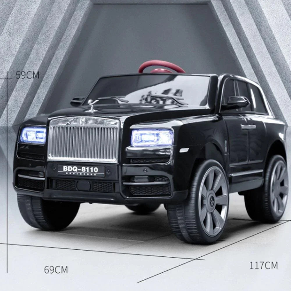 Rolls Royce Rechargeable Ride on Car for Kids & Toddlers with Remote Control - BDQ-8110 Black - 11Cart