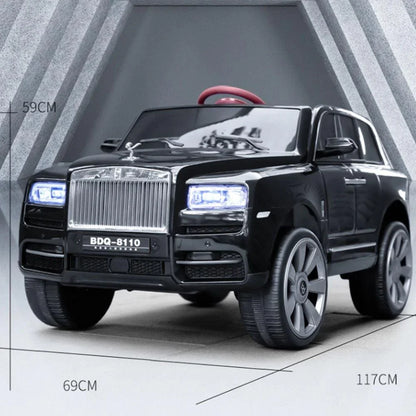 Rolls Royce Rechargeable Ride on Car for Kids & Toddlers with Remote Control - BDQ-8110 Black - 11Cart
