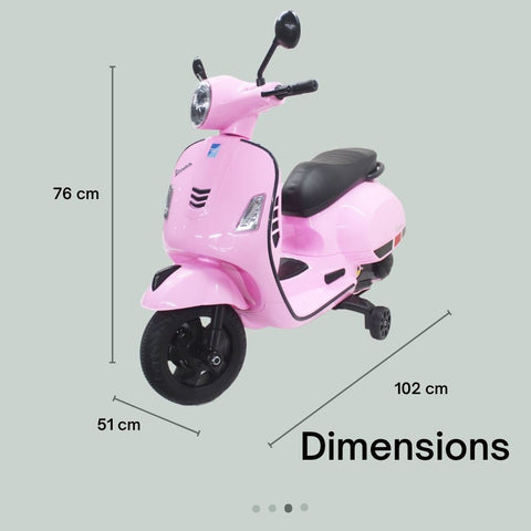 Vespa Battery Operated Ride on Scooty Pink