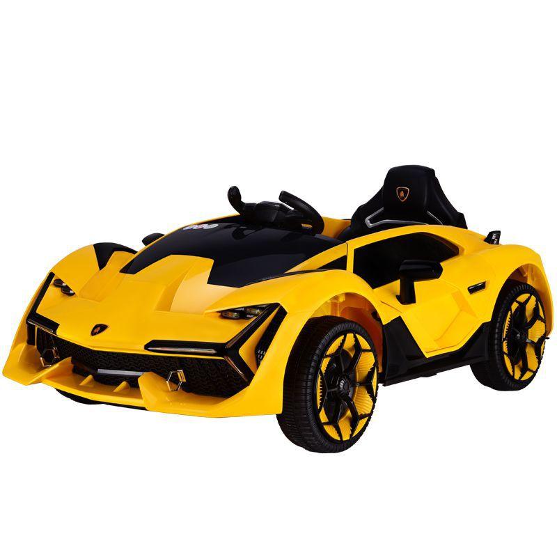 12v Luxurious Yellow Lamborghini Racing Electric Car for Kids - 11Cart